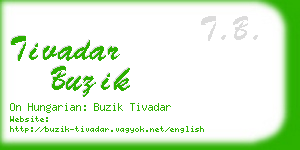 tivadar buzik business card